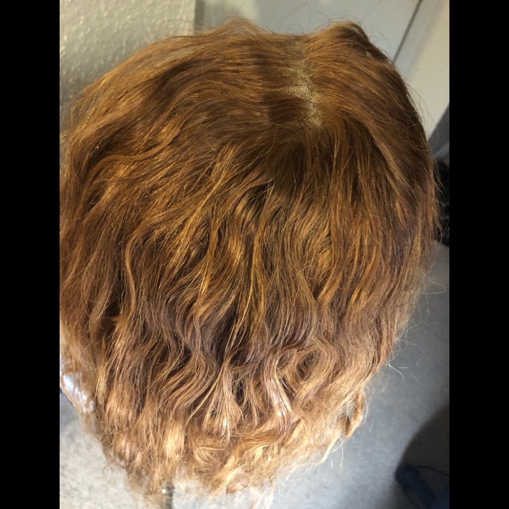 18 inch 220% Density Blonde Loose Wave 100% Human Hair Wig (used)